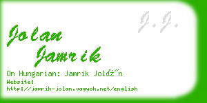 jolan jamrik business card